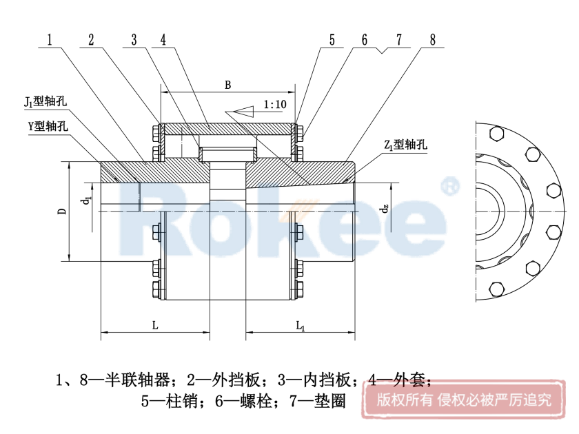 彈性柱銷齒式聯(lián)軸器